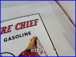 Vintage Advertising Texaco Fire Chief Marine Gas Pump Plate Automobilia 163-m