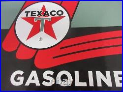 Vintage Advertising Texaco Sky Chief Marine Gas Pump Plate Automobilia C-822