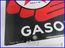 Vintage Advertising Texaco Sky Chief Porcelain Gas Pump Plate Automobilia C-809