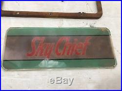 Vintage Authentic Texaco Sky Chief Gas Pump Face Plate sign Glass Parts Lot