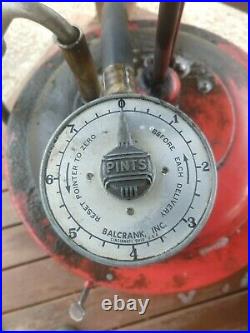 Vintage Balcrank Oil Drum Pump Dispenser Texaco Antique Gas Filling Station
