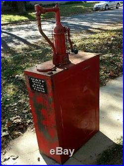 Vintage Bulk Oil Dispenser Gas Pump Lubester Gulf Texaco Phillips 66