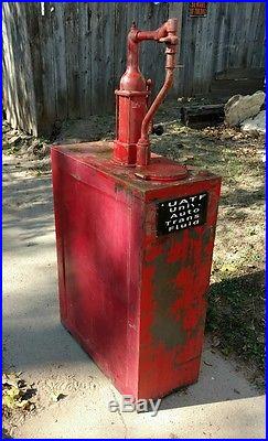 Vintage Bulk Oil Dispenser Gas Pump Lubester Gulf Texaco Phillips 66