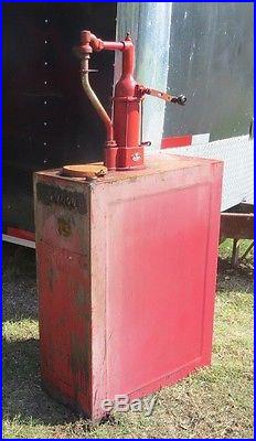 Vintage Bulk Oil Dispenser Gas Pump Lubester Gulf Texaco Phillips 66 Red