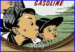 Vintage Chevron Gasoline Porcelain Sign Gas Station Pump Motor Oil Service Vintage Chevron Gasoline Porcelain Sign Gas Station Pump Motor Oil Service