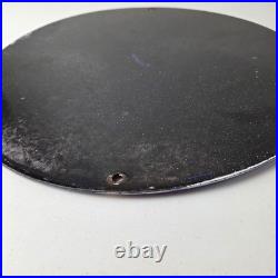 Vintage Chevron Gasoline Sign Gas Pump Service Advertisement Porcelain Sign