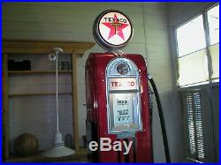 Vintage Circa 1937 Wayne 60 gas pump Texaco Restored! Nut and bolt