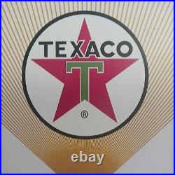 Vintage Dated 1962 Texaco Fuel Chief 1 Porcelain Gas Station Pump Plate Sign