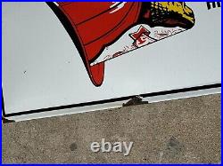 Vintage Design Texaco Fire Chief Gasoline Porcelain convexed Pump Plate