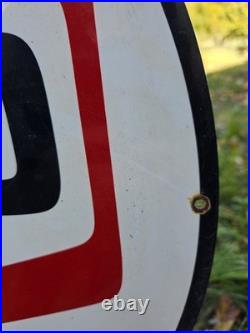 Vintage Double Sided Trust Texaco Products Porcelain Gas Station Sign 24