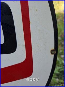 Vintage Double Sided Trust Texaco Products Porcelain Gas Station Sign 24