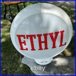 Vintage ETHYL Glass Gas Pump Globe -Estate Sale