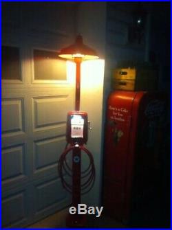 Vintage Eco Air Meter Gas Oil Red Texaco Restored With Light Pole GAS PUMP