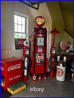 Vintage Eco Air Meter Gas Oil Red Texaco Restored With Light Pole GAS PUMP Vintage Eco Air Meter Gas Oil Red Texaco Restored With Light Pole GAS PUMP