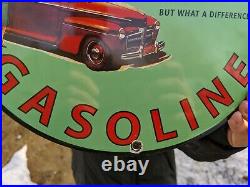 Vintage Old Texaco Star Motor Oil Gasoline Porcelain Gas Station Gas Pump Sign
