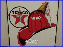 Vintage Original 1941 Texaco Fire Chief Gas Pump Advertising Sign Petroliana