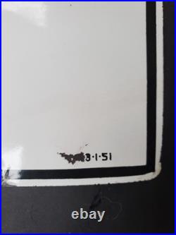 Vintage Original 1951 Porcelain Texaco Fire Chief Gas Pump Plate Sign Pontiac