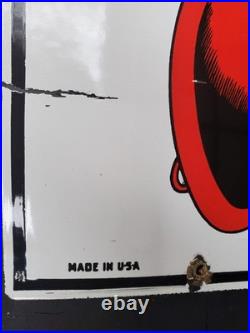 Vintage Original 1951 Porcelain Texaco Fire Chief Gas Pump Plate Sign Pontiac