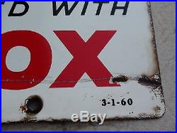 Vintage Original 1960 Texaco Sky Chief Su-Preme Petrox Porcelain Gas Pump Sign