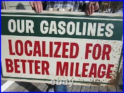 Vintage Original 1966 Texaco Gas Station Gasoline Sign Pole Or Pump Mounted Sign