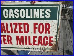 Vintage Original 1966 Texaco Gas Station Gasoline Sign Pole Or Pump Mounted Sign