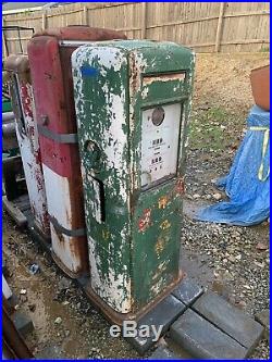 Vintage Original Gas Pump Garage Oil Car Truck Sign Shell Texaco Sinclair