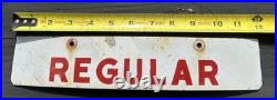 Vintage Original Porcelain TEXACO Gas Pump Plate regular privilege panel