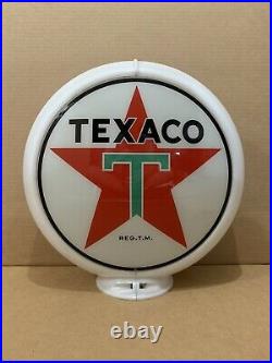 Vintage Original Texaco Gas Pump Globe Glass Top Sign Garage Gasoline Oil