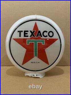 Vintage Original Texaco Gas Pump Globe Glass Top Sign Garage Gasoline Oil