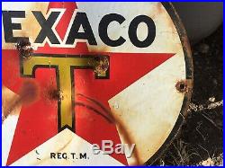 Vintage Original Texaco Gas Pump Sign