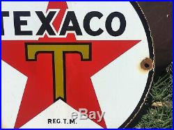 Vintage Original Texaco Gas Pump Sign