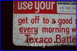 Vintage Original Texaco Gas Station Sign National Credit Card Advertising Vintage Original Texaco Gas Station Sign National Credit Card Advertising