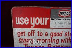 Vintage Original Texaco Gas Station Sign National Credit Card Advertising Vintage Original Texaco Gas Station Sign National Credit Card Advertising