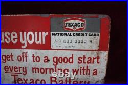 Vintage Original Texaco Gas Station Sign National Credit Card Advertising Vintage Original Texaco Gas Station Sign National Credit Card Advertising