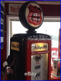 Vintage PHILLIPS 66 GASOLINE Tokheim 39 Tall Gas Pump