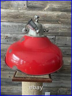 Vintage Porcelain Gas Pump Island Light Pole Light