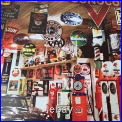 Vintage Porcelain Gasoline Magazine Motor Oil Gas Pump Porcelain Ad Sign
