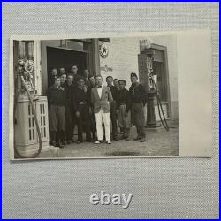 Vintage Postcard Real Photo Postcard RPPC Gas Station Shell Gas Pump Texaco Men