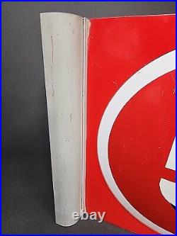 Vintage Service Station Gas Pump Sign Number Texaco # 5 Aluminum