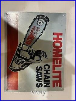 Vintage Sign Original! Chain saw gas and oil texaco gas pump