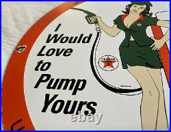 Vintage Sinclair Gasoline Porcelain Sign Gas Station Pump Plate Motor Oil Texaco