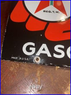 Vintage Skychief Texaco Pump Plate Dated 3-10-47