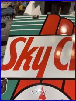 Vintage Skychief Texaco Pump Plate Dated 3-10-47