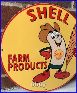 Vintage Style Farm Products Gasoline Pump Oil Metal Heavy Quality Sign