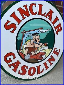 Vintage Style Sinclair Car Flintstones Gasoline Pump Oil Gas Metal Quality Sign