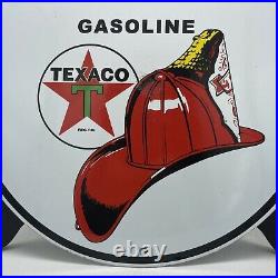 Vintage Style''texaco'' Gas & Oil Pump Plate 12 Inches Porcelain Sign