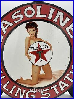Vintage Style''texaco Gasoline'' Porcelain Pump Plate 12 Inch USA Vintage Style''texaco Gasoline'' Porcelain Pump Plate 12 Inch USA