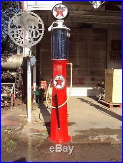Vintage TEXACO GASOLINE Visible, Gravity Flow 10 Gallon FRY Eight Sided Gas Pump