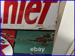 Vintage TEXACO SKY CHIEF 18x12 Porcelain Gas Pump Sign Pump Plate Texaco Sign