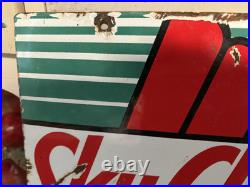 Vintage TEXACO SKY CHIEF 18x12 Porcelain Gas Pump Sign Pump Plate Texaco Sign
